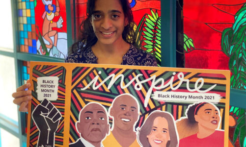 SRHS student designs special library card